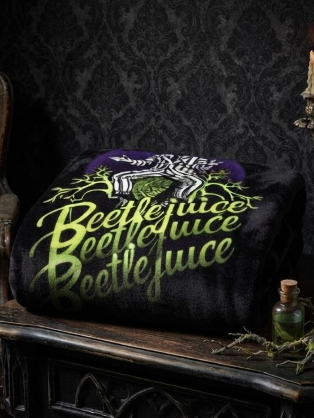 Beetlejuice  Coral Fleece Throw Blanket